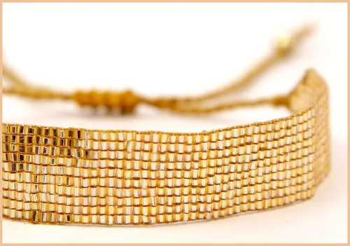 Vista 2 de The Tribal Chic Miyuki - Pulsera de cuentas para mujer