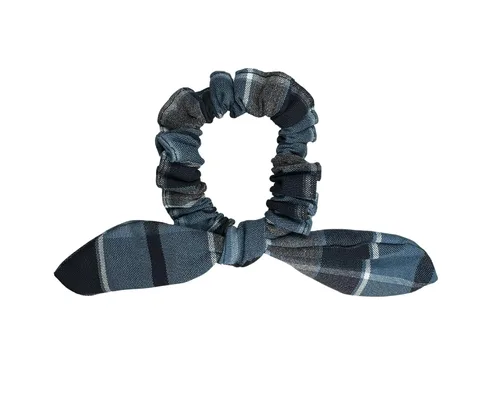 Vista 42 de Back to School/Uniform Plaid Scrunchie bunny ear Bowknot/School Uniform Plaid/Ponytail Bow Scrunchie/Plaid Accessories (Plaid 42-Bernards)