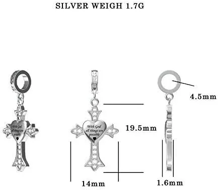 Vista 5 de Dijes de plata de ley 925 para pulsera y collar Pandora, regalos de joyería para mujeres