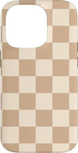Vista 17 de Light Beige Classic Checkered Big Checkerboard Case for iPhone 17