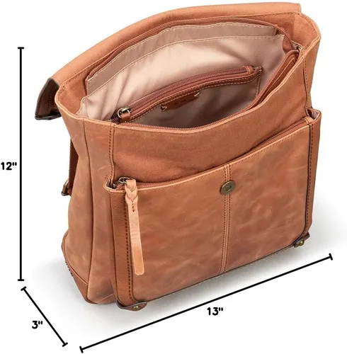Vista 10 de The Sak Mochila Ventura en piel, correa convertible ajustable, estampado floral de tabaco