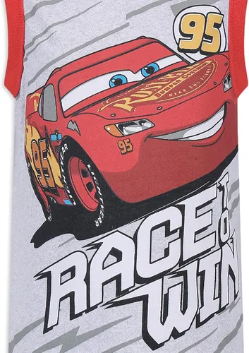 Vista 6 de Disney Cars Lightning McQueen - Camisetas sin mangas para niños pequeños y pequeños (2 unidades)