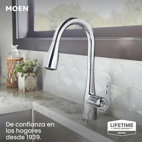 Vista 2 de Moen Arbor MotionSense Wave - Grifo de cocina sin contacto, cromado, 7594EWC Cromo