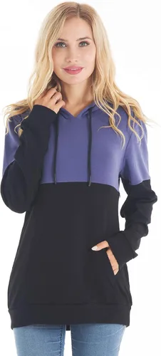 Vista 14 de Bearsland - Suéter de lactancia para mujer, con capucha y bolsillos, para maternidad Verde Armada (ArmyGreen)