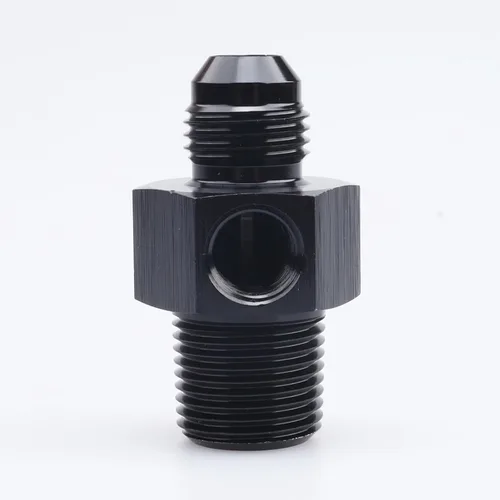Vista 5 de AC PERFORMANCE Aluminio -6 AN macho a rosca NPT de 1/4 "con 1/8 "NPT Sensor Gauge/Gage Port Adaptadores de toma de presión, negro