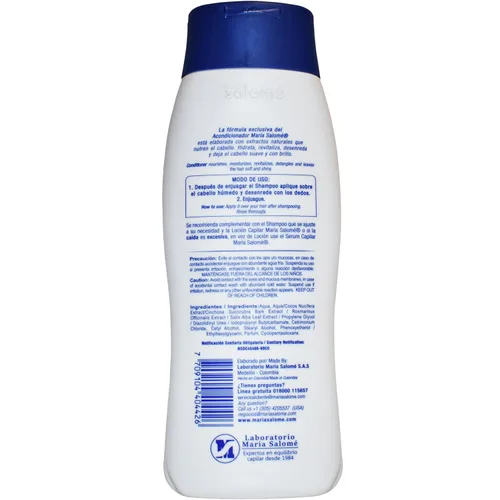 Vista 4 de Maria Salome Acondicionador Hidratabte con Extractos Naturales Hidratante 13.5 fl oz