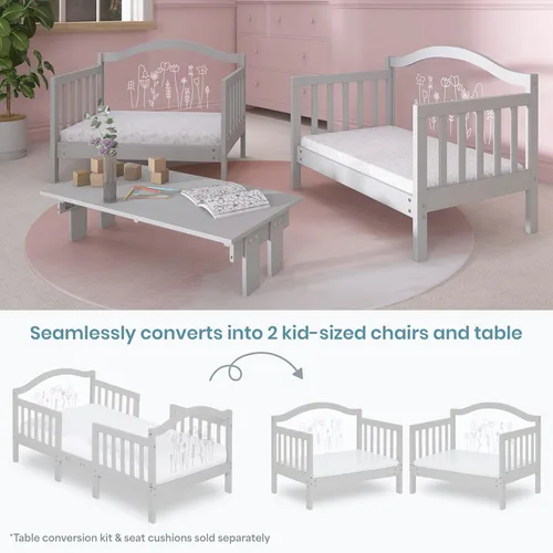 Vista 6 de Dream On Me Rosie - Cama infantil en color gris