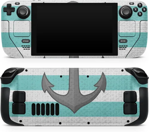 Vista 12 de Design Skinz - Compatible con Steam Deck - Calcomanía protectora de vinilo extraíble resistente a los arañazos - Micro anclajes verde azulado
