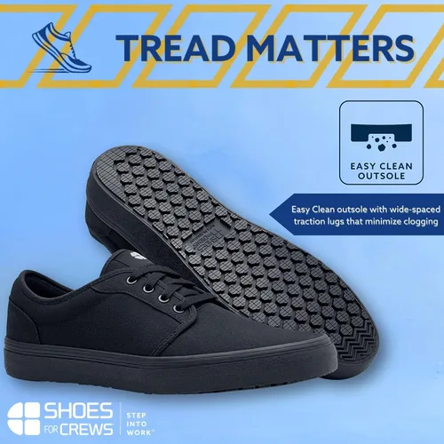 Vista 8 de Shoes for Crews Zapatillas unisex con suela antideslizante para trabajo Cómodas, zapatos de trabajo antideslizantes para hombres y mujeres