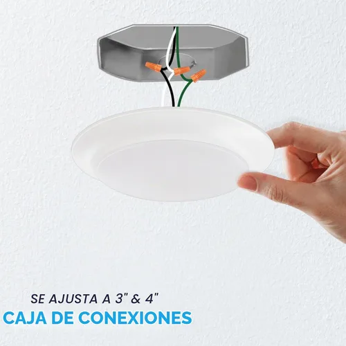 Vista 6 de LUXRITE Lámparas de disco LED de 6 pulgadas, lámpara de techo de montaje empotrado regulable, 5CCT seleccionables 2700K 3000K 3500K 4000K 5000K