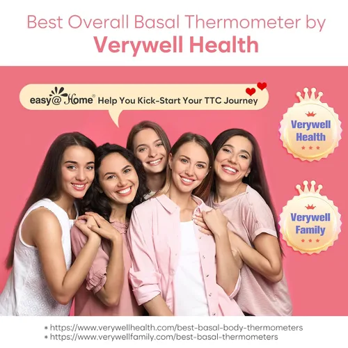Vista 9 de Easy@Home - Termómetro basal inteligente, pantalla grande y retroiluminada, elegible para cuentas de gastos flexibles (FSA), seguimiento del período