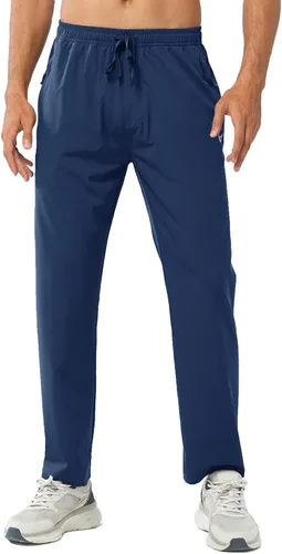 Vista 4 de NORTHYARD Pantalones deportivos para hombre para correr, entrenamiento, joggers, ligeros, para gimnasio, jogging, pista, casuales, con bolsillos