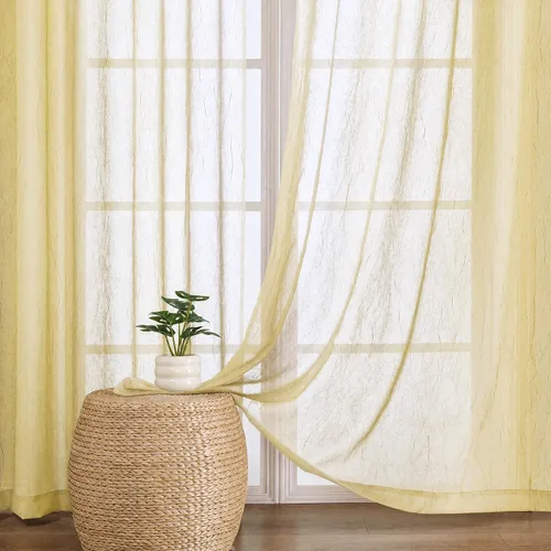 Vista 12 de OWENIE Cortinas transparentes degradadas para dormitorio, sala de estar, 96 Morado y dorado