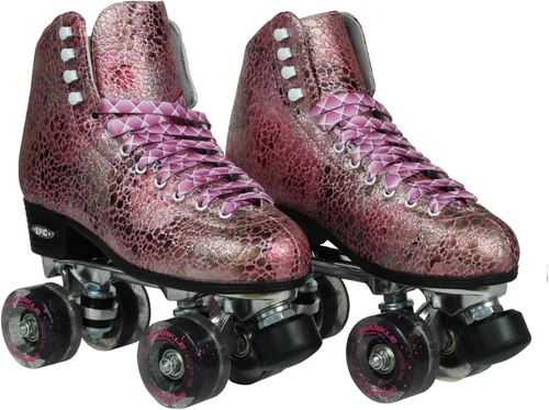 Vista 4 de Epic Skates Sparkle - Patines cuádruples de caña alta