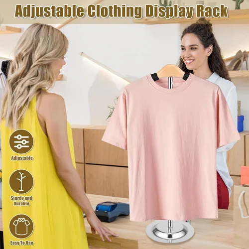 Vista 6 de Soporte de hombro flexible ajustable para camisetas, soporte para camisas, estante portátil de exhibición de ropa, soporte de exhibición de Estilo 2