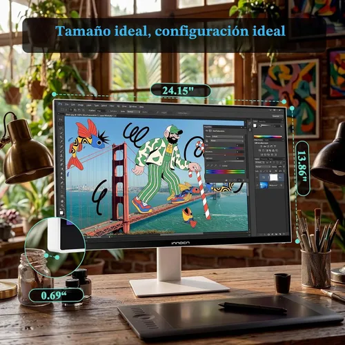 Vista 9 de INNOCN Monitor de 27" 4K 120Hz HDR500 USB-C 90W para MacBook/Mac mini