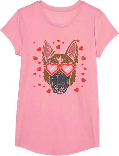 Vista 107 de Camiseta de regalo para perro con cara de pastor alemán, Negro, S