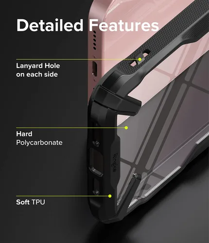 Vista 6 de Ringke Fusion-X - Funda compatible con iPhone 13, parte trasera dura transparente, resistente, a prueba de golpes, avanzada funda protectora