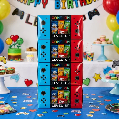 Vista 6 de Shescrzionu Cajas de Recuerdos de Fiesta de Videojuegos 12 PCS-Recuerdos Perfectos de Fiesta Gamer, Cajas de Recuerdos de Fiesta con Ventana