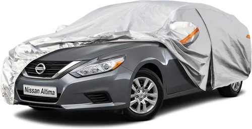 Vista 6 de Kayme Funda de automóvil de 6 capas para Audi A4 Sedan (2011-2023), impermeable para todo tipo de clima, cubierta exterior completa, protección