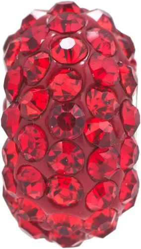 Vista 3 de LovelyJewelry Ene-Dic Simulado Piedra natal Encantos Perlas De Cristal Sintético Rojo Para Pulseras