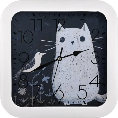 Vista 13 de 10" Square Modern Wall Clock,Animal Leopard Jungle Print Kitchen Clocks Wall Battery Operated,Silent Non Ticking Unique Funny Cute Wall Clock for
