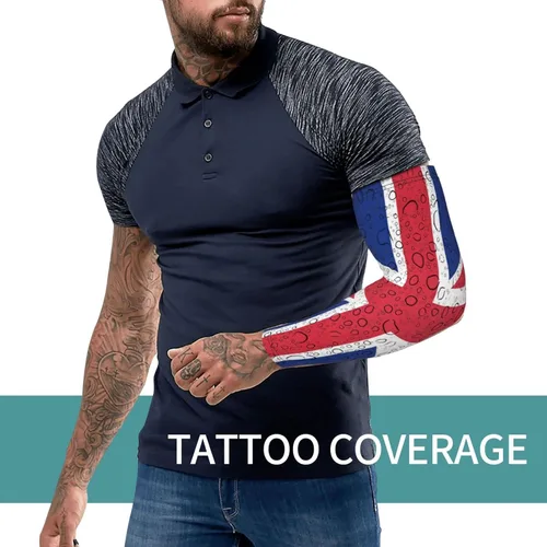 Vista 6 de Unisex ligero enfriamiento brazo mangas bandera británica Reino Unido compresión calentador cubierta para la actividad al aire libre, Blanco
