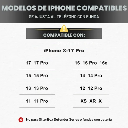 Vista 2 de Funda para iPhone 17 Pro 16 16e 15 14 13 12 11 XR XS X Funda