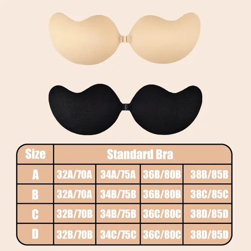 Vista 2 de Actualización 2023 Sujetador adhesivo Push Up Sujetador reutilizable Adhesivo Sujetador Invisible Lift Petals Stick on Bra para mujer