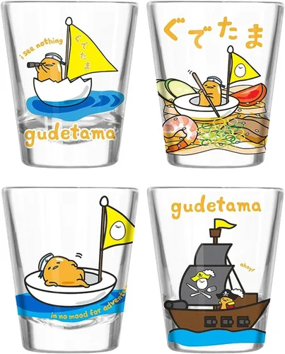 Vista 25 de Silver Buffalo Disney Una película Goofy - Juego de 4 mini vasos con personajes de Goofy, Max Goof, Roxanne y Bobby Zimuruski, 1.5 onzas