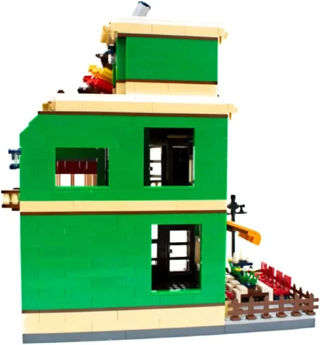 Vista 5 de General Jim's Modular City Creator Barbacoa Restaurante Arquitectura Bloques de Construcción Juego de Ladrillos Kit de Construcción - 1922pcs