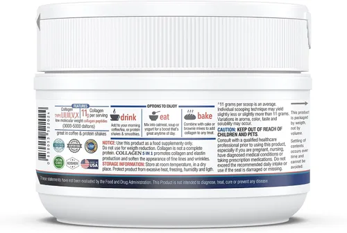 Vista 4 de KAPPA NUTRITION Péptidos de colágeno en polvo, complejo avanzado multicolágeno 5 en 1 con péptidos de colágeno hidrolizados, soporta la piel