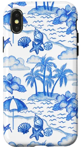 Vista 5 de Funda para iPhone 16 Coastal Nieta Preppy Hawaiian Hibiscus Coconut Girl
