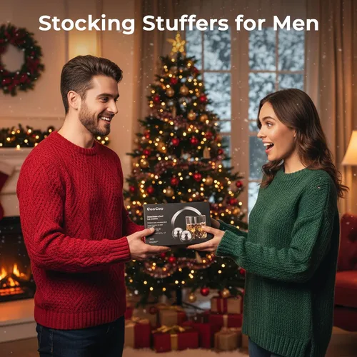 Vista 2 de EooCoo Rellenos para calcetines para hombres, juego de 6 piedras reutilizables para whisky, kit de bolas de hielo de acero inoxidable para beber
