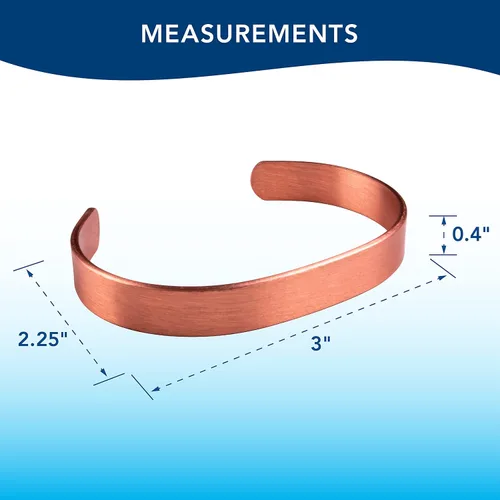 Vista 7 de Apex Copper Bracelet, Solid Band