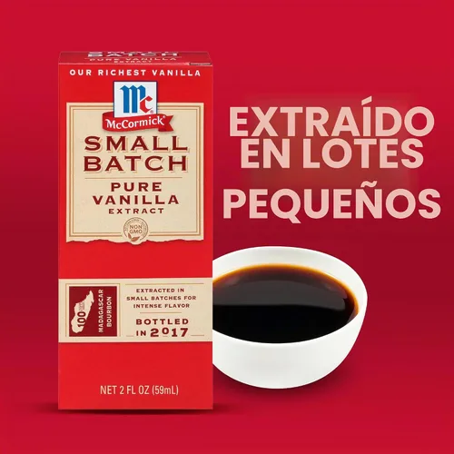 Vista 2 de McCormick - Extracto de vainilla, puro, lote pequeño, hecho con granos de vainilla Bourbon de Madagascar, 2 onzas líquidas