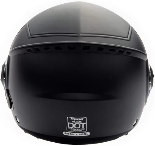 Vista 4 de Casco con cara descubierta para motocicleta Scooter, con visor DOT práctico que se puede levantar, M, Negro mate