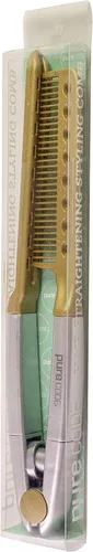 Vista 2 de PURECODE - Peine para alisar el cabello, desenreda el cabello para plancha plana, alisador de pelo y rizador 2 en 1 para peinar el cabello