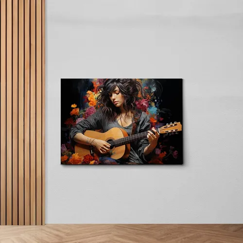 Vista 6 de Print guitar canvas print wall decor, ready to hang wall print, design canvas print, Canvas Wall Dekor