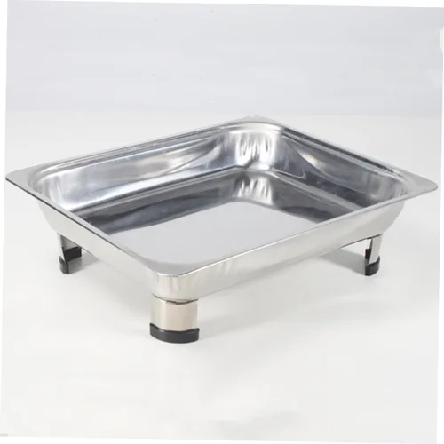 Vista 5 de DOITOOL Plato de acero inoxidable para bufé de cocina rectangular con tapas calentadores de alimentos para fiestas, buffets, catering, 13.0 in