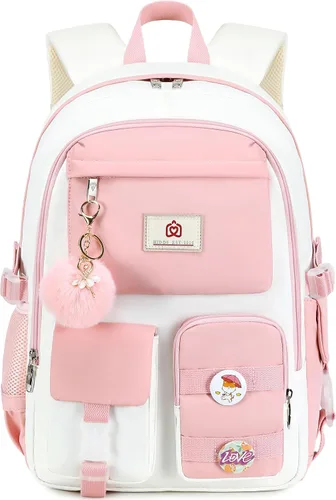 Vista 10 de Hidds Mochilas para laptop de 15.6 pulgadas, mochila escolar para escuela primaria, escuela secundaria, linda mochila antirrobo, mochila de viaje