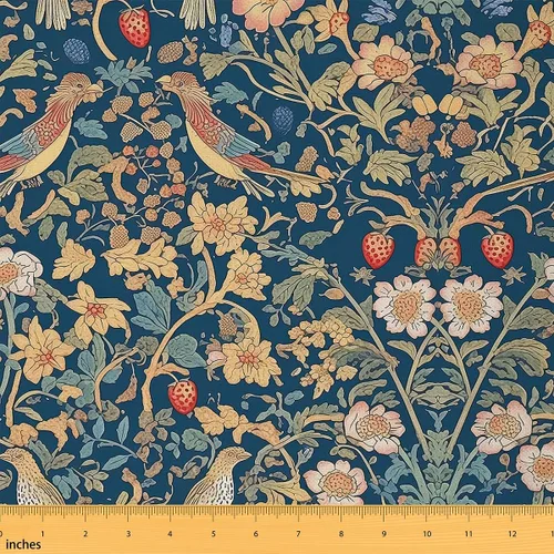 Vista 23 de Feelyou Tela de Flores Groovy por Yarda 1 Yarda Niños Tela de Tapicería Floral Retro para Sillas para Niños Niñas Adolescentes Flores Hippie