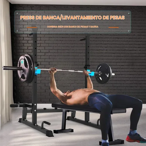 Vista 2 de JX FITNESS Soporte para sentadillas de 660 libras ajustable para gimnasio