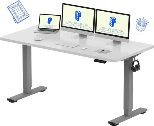 Vista 13 de FLEXISPOT Escritorio de Pie de Altura Ajustable Eléctrico, Marco de Escritorio de Pie de Acero Resistente con Controlador de Memoria