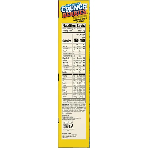 Vista 2 de Cap'n Crunch - Cereales Cap'n Crunch, bayas crujientes, caja de 20.5 onzas