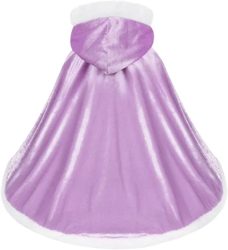 Vista 3 de visofayo Disfraz de capa con escondite para niñas pequeñas para capas de princesa