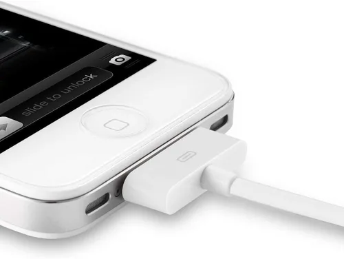 Vista 2 de ESK Cable de carga USB certificado de 6 pies y 30 pines con adaptador de corriente USB de 5 W para iPhone 4/4s, iPhone 3G/3GS, iPad 1/2/3, iPod
