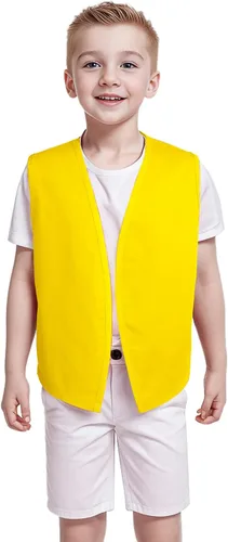 Vista 5 de TopTie Chaleco sin botones para niños, chaleco victoriano, para fiesta campesina, chalecos de disfraz Rojo