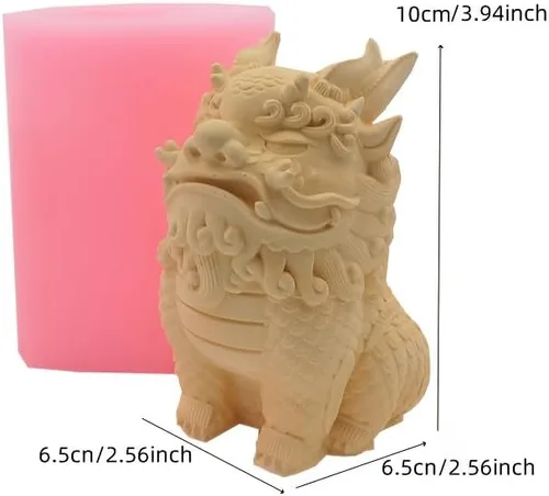 Vista 5 de Oso hecho a mano vela decoración cilíndrica vela molde resina epoxi aromaterapia yeso hormigón escultura molde silicona