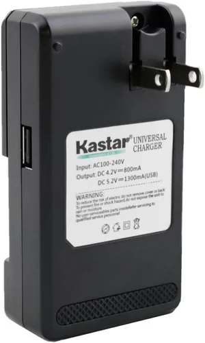 Vista 3 de Kastar BL-5C - Paquete de 2 baterías y mini cargador de viaje inteligente para radio de onda corta todo peligro, radio portátil V-115 transistor